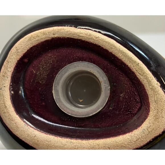 Vtg Mixed Tabasco Pepper & Eggplant Ceramic Salt & Pepper Shakers AAA3027 - Picture 2 of 11